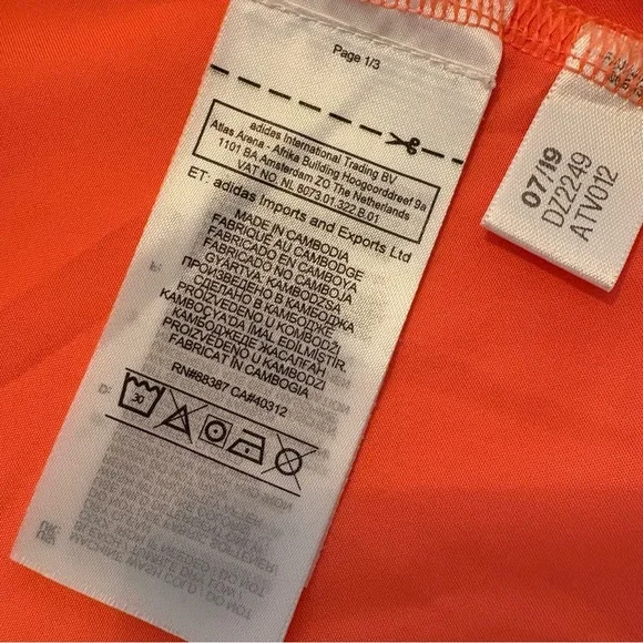 Adidas Running Vibrant Orange Track Jacket Windbreaker Rain Jacket ladies small - Picture 11 of 11